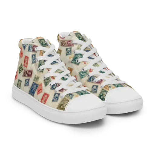 Mercantile Mosaic on a Men's High Top Canvas Shoes