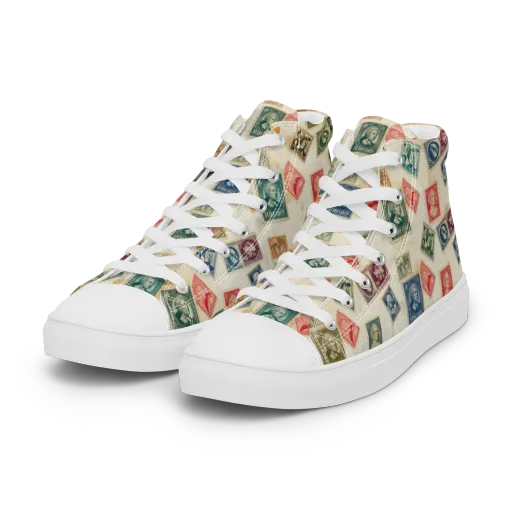 Mercantile Mosaic on a Women's High Top Canvas Shoes