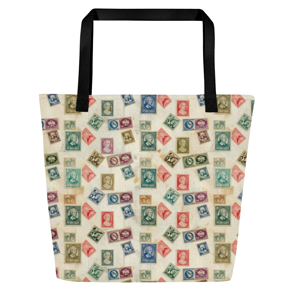 Mercantile Mosaic on Large Tote Bag W/ Pocket — Front