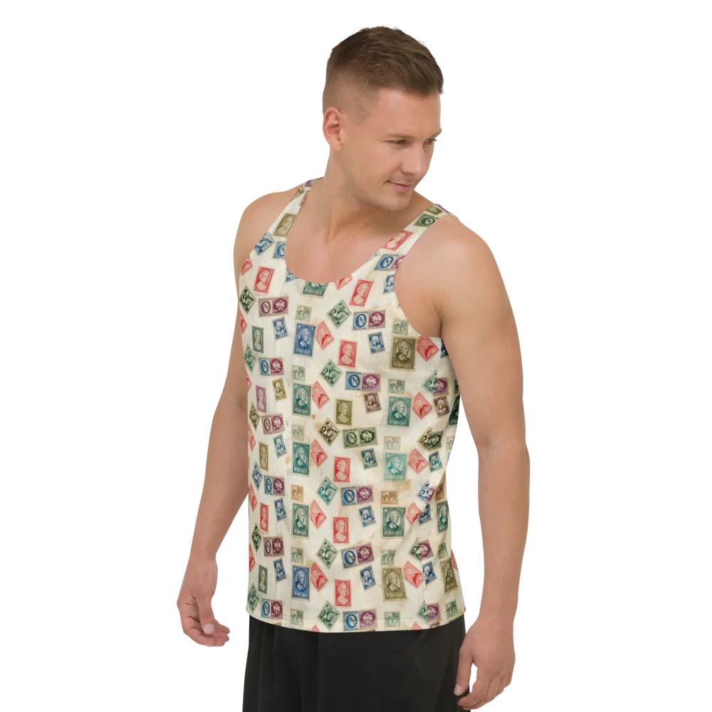 Mercantile Mosaic on Men's Tank Top — Left Front