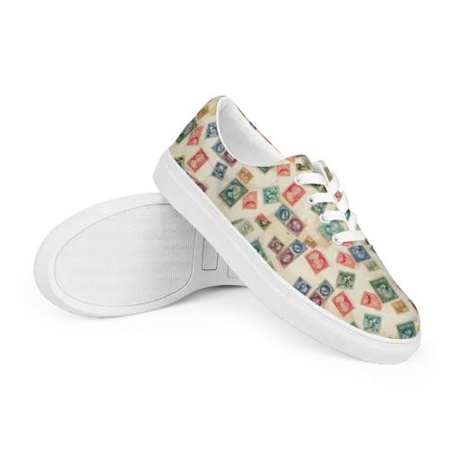 Mercantile Mosaic on a Men's Lace-Up Canvas Shoes