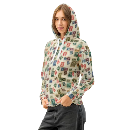 Mercantile Mosaic on a Cotton Hoodie
