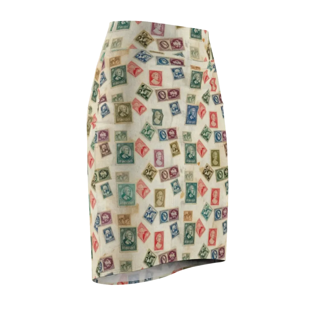 Mercantile Mosaic on Pencil Skirt — Front Side