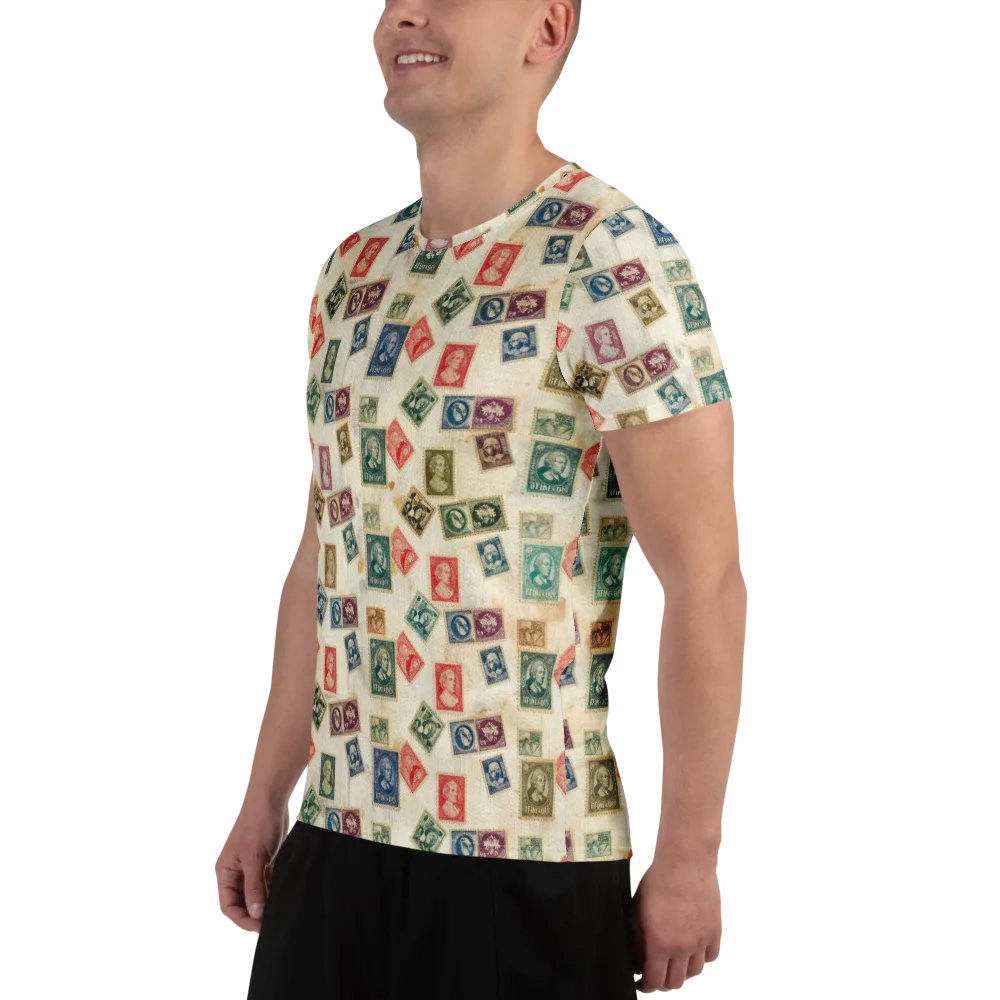 Mercantile Mosaic on Men's Athletic T-Shirt — Left