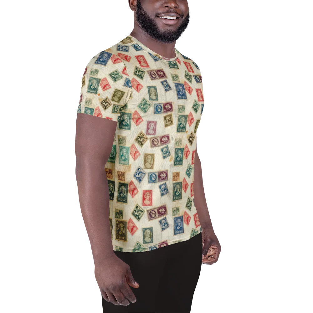 Mercantile Mosaic on Men's Athletic T-Shirt — Right