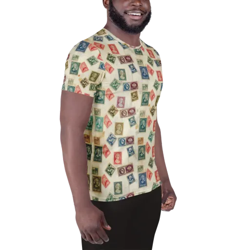 Mercantile Mosaic on a Men's Athletic T-Shirt