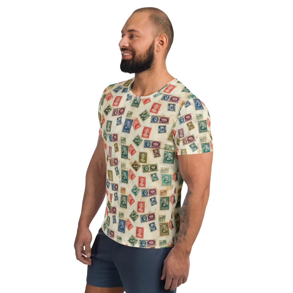 Mercantile Mosaic on Men's Athletic T-Shirt — Left