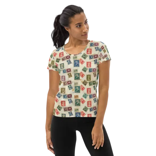 Mercantile Mosaic on a Women's Athletic T-Shirt
