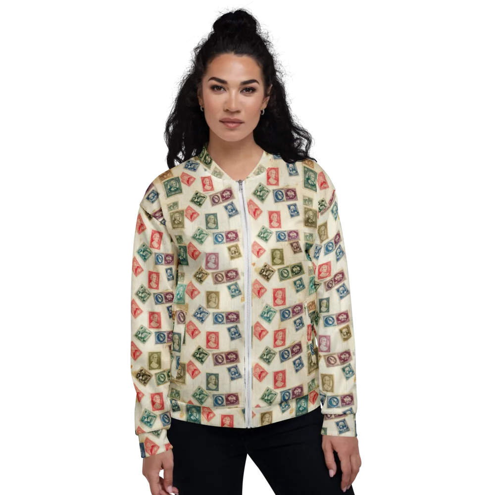 Mercantile Mosaic on Bomber Jacket — Front