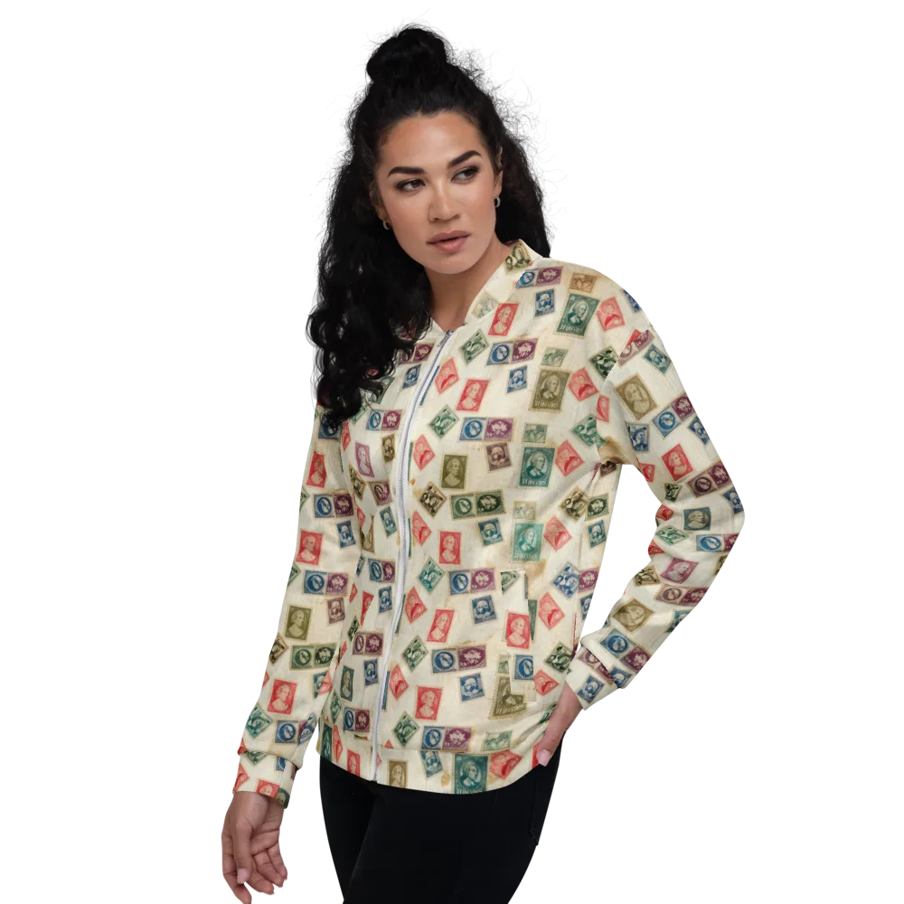Mercantile Mosaic on Bomber Jacket — Left