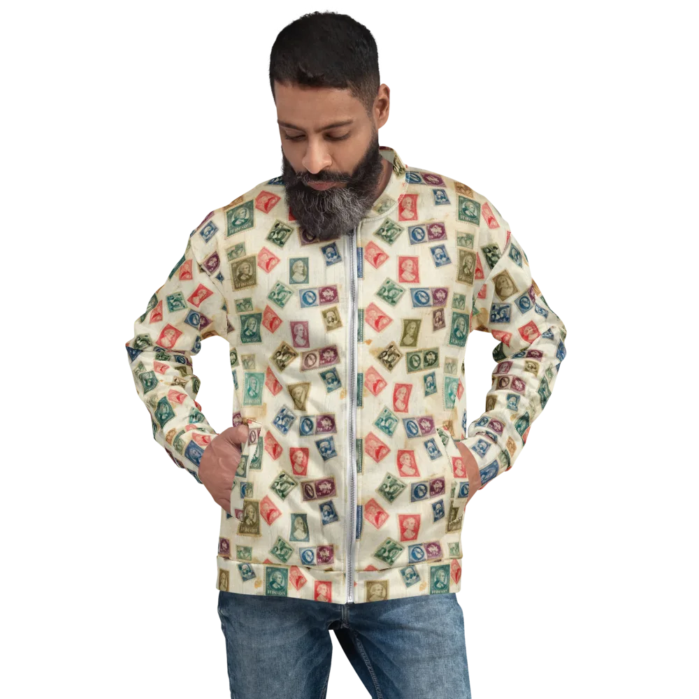 Mercantile Mosaic on Bomber Jacket — Front