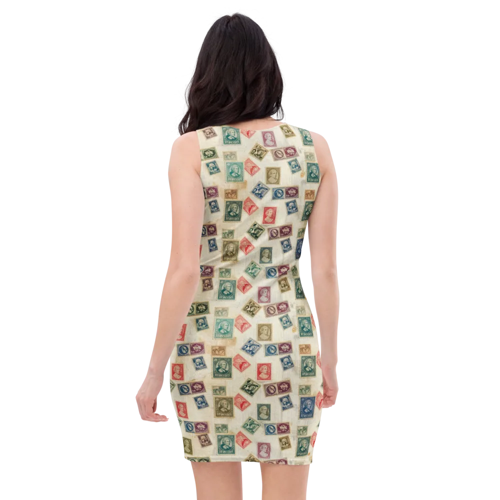 Mercantile Mosaic on Bodycon Dress — Back