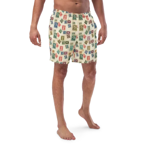 Mercantile Mosaic on a Swim Trunks