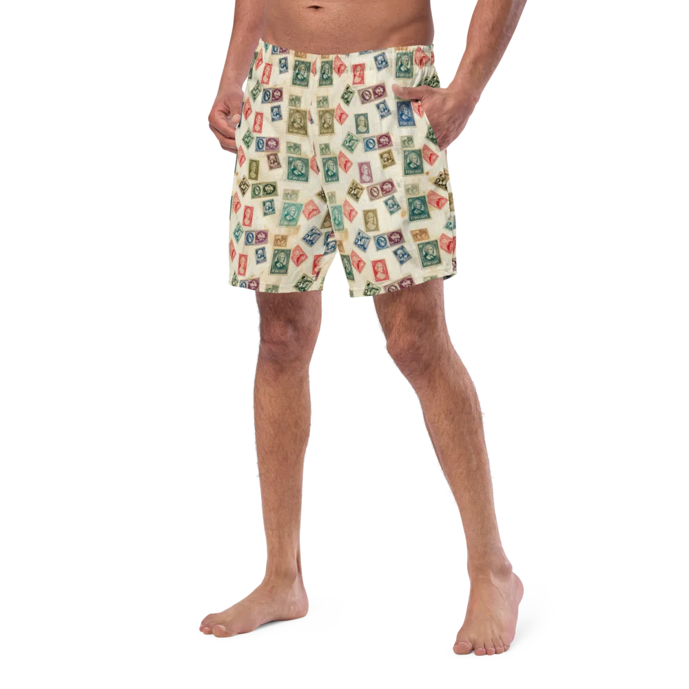 Mercantile Mosaic on Swim Trunks — Left Front