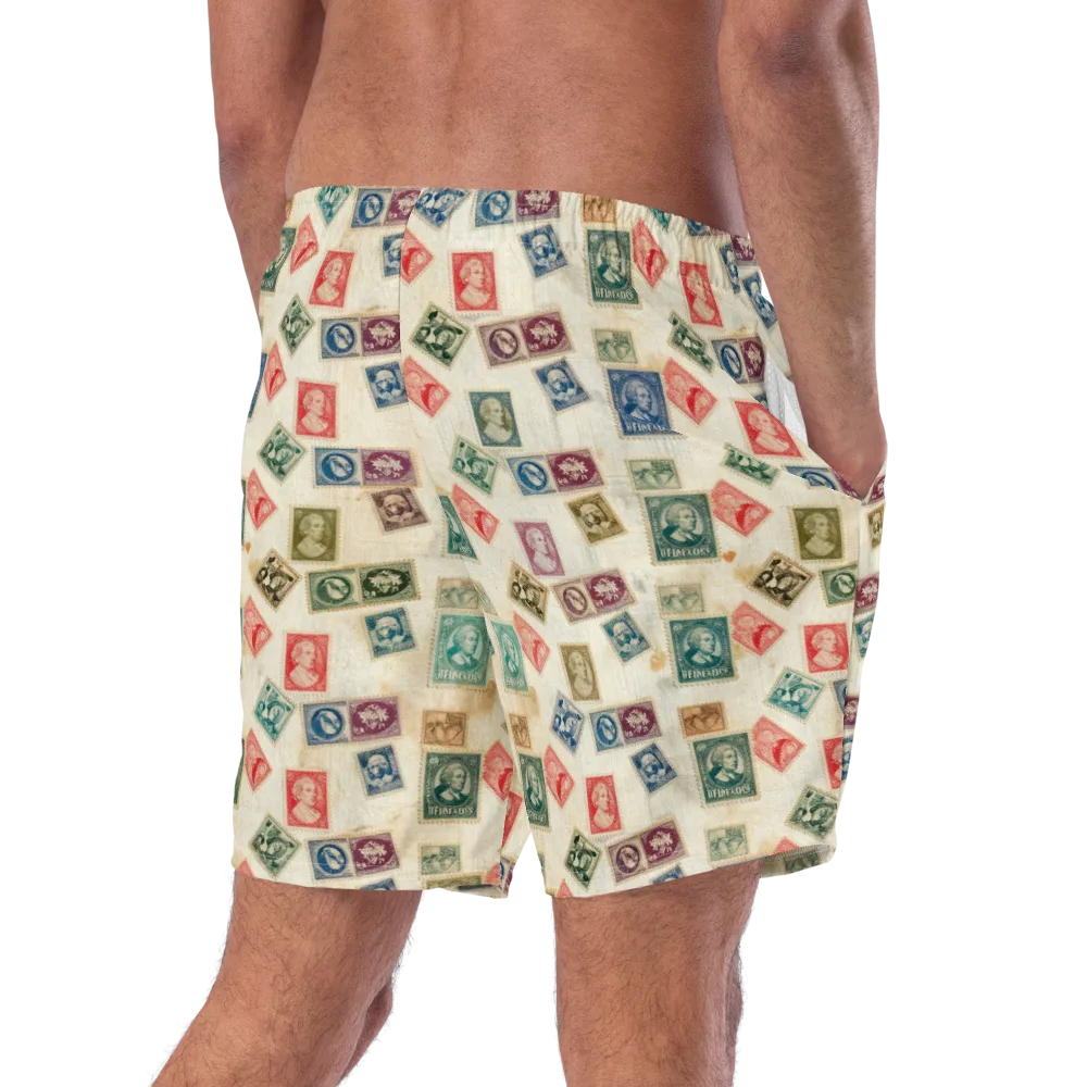 Mercantile Mosaic on Swim Trunks — Right Back