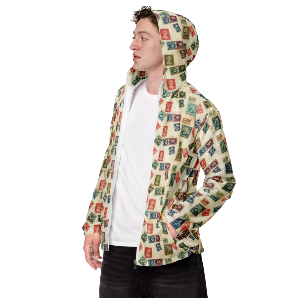 Mercantile Mosaic on Men's Windbreaker — Left Front