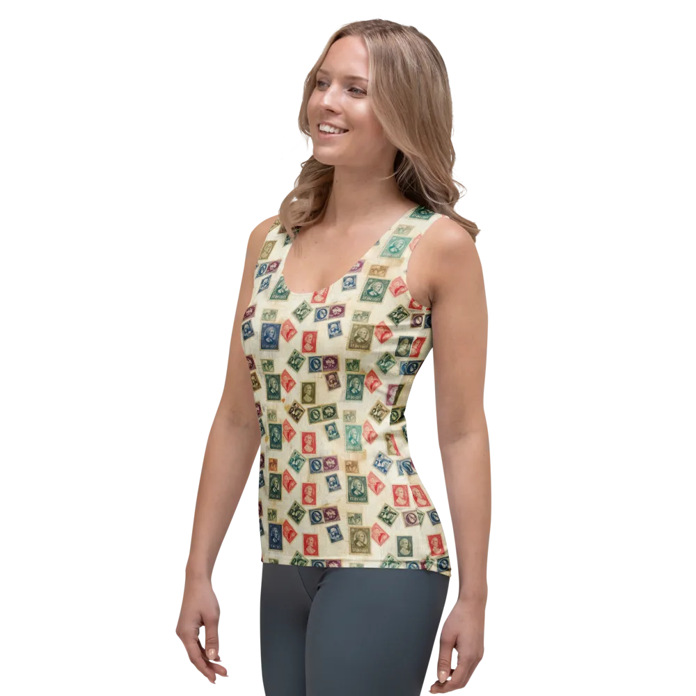 Mercantile Mosaic on Women's Tank Top — Left Front