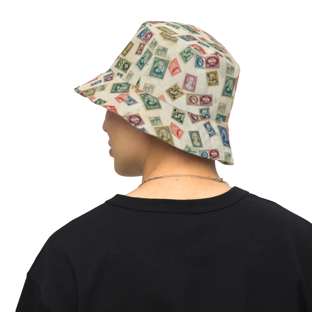 Mercantile Mosaic on Reversible Bucket Hat — Back Inside