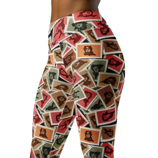 Postmarked Mischief on a Yoga Leggings