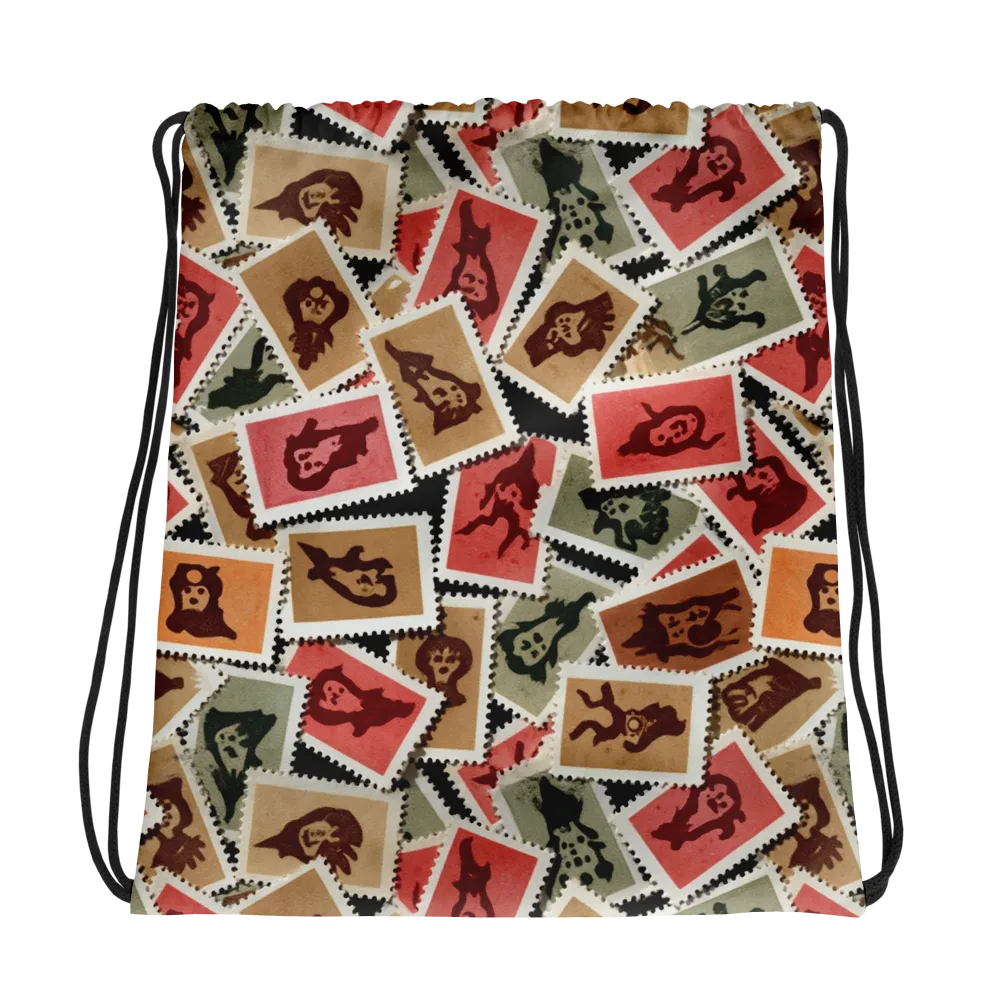 Postmarked Mischief on Drawstring Bag — Photo