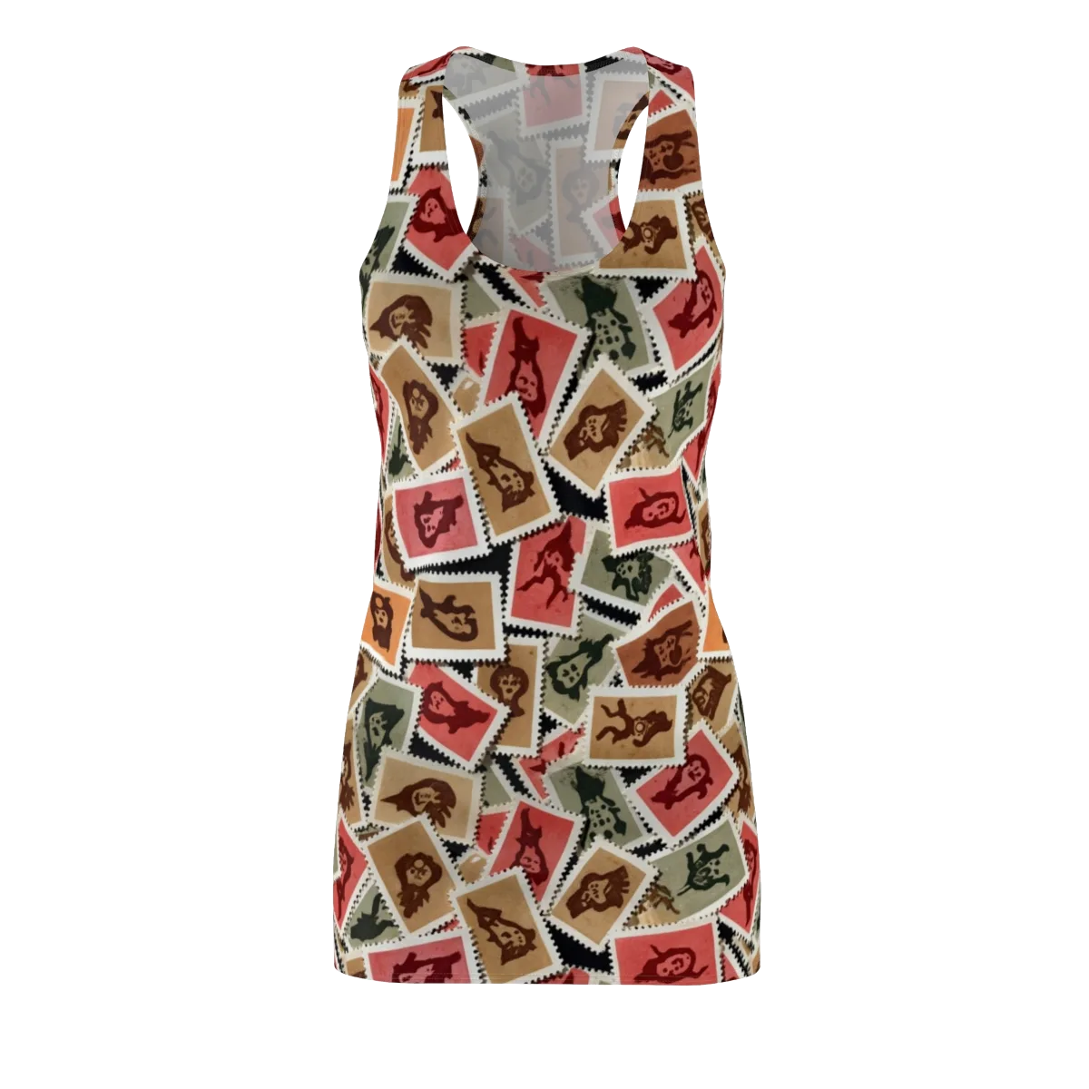 Postmarked Mischief on Racerback Dress — Front