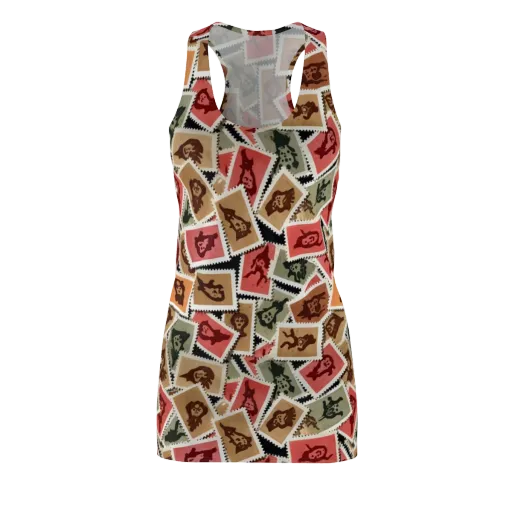 Postmarked Mischief on a Racerback Dress