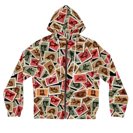 Postmarked Mischief on a Women's Full-Zip Hoodie