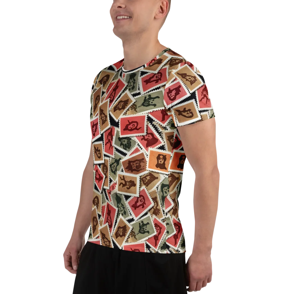 Postmarked Mischief on Men's Athletic T-Shirt — Left