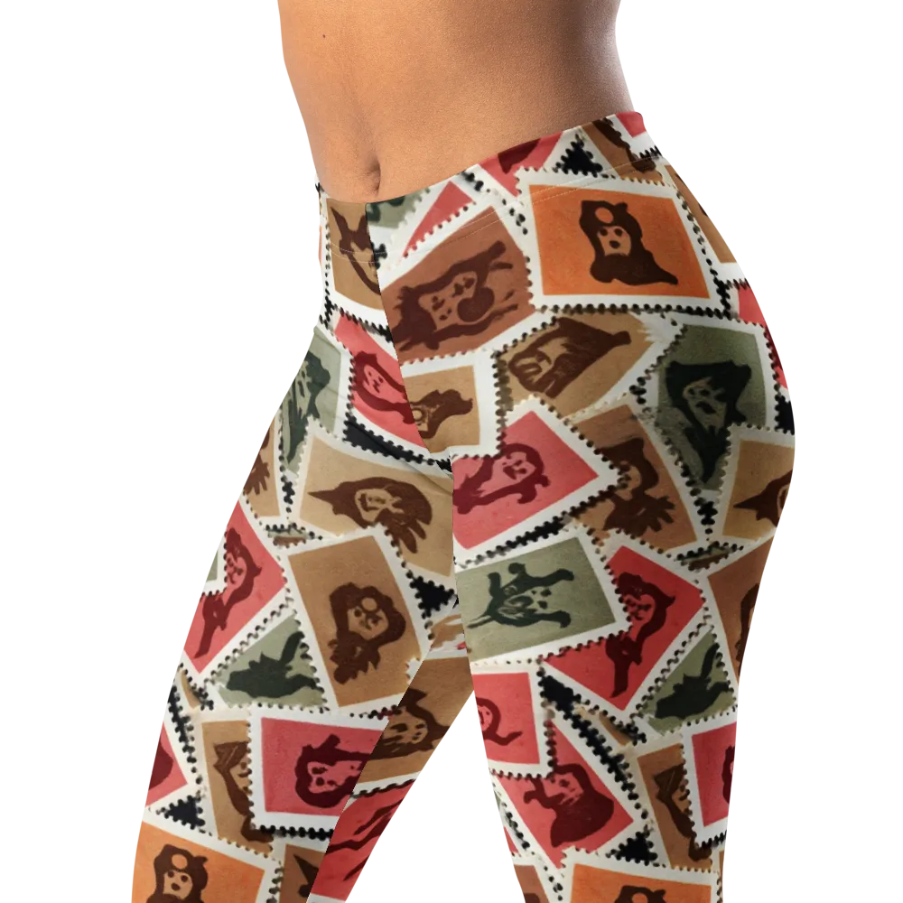 Postmarked Mischief on Leggings — Left Front