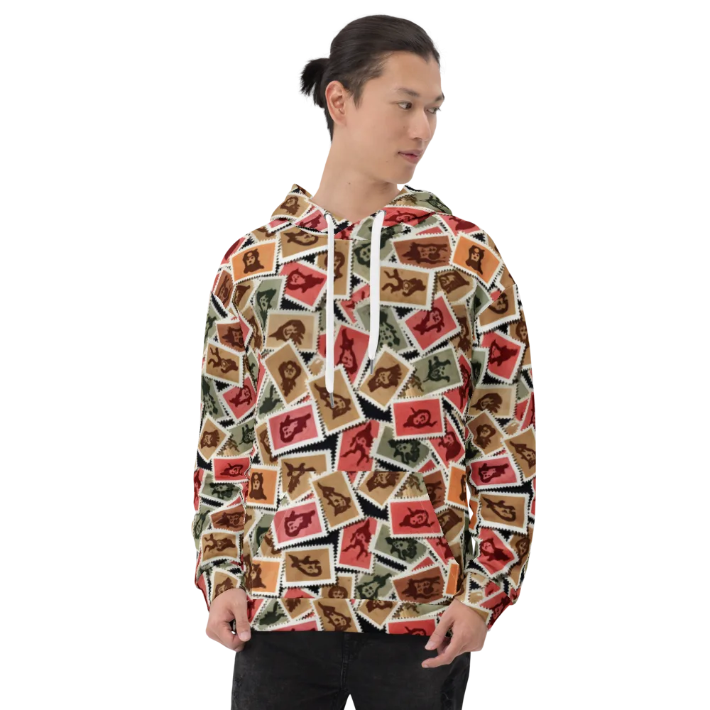 Postmarked Mischief on Hoodie — Front
