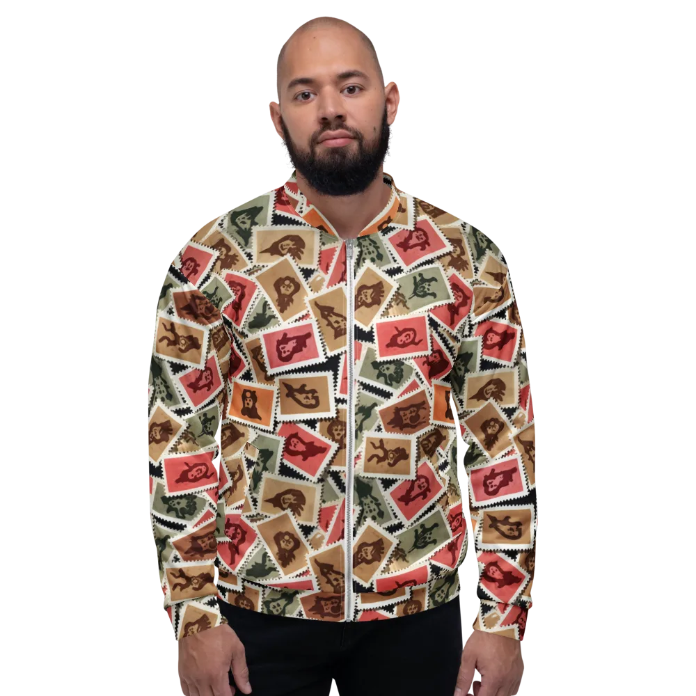 Postmarked Mischief on Bomber Jacket — Front