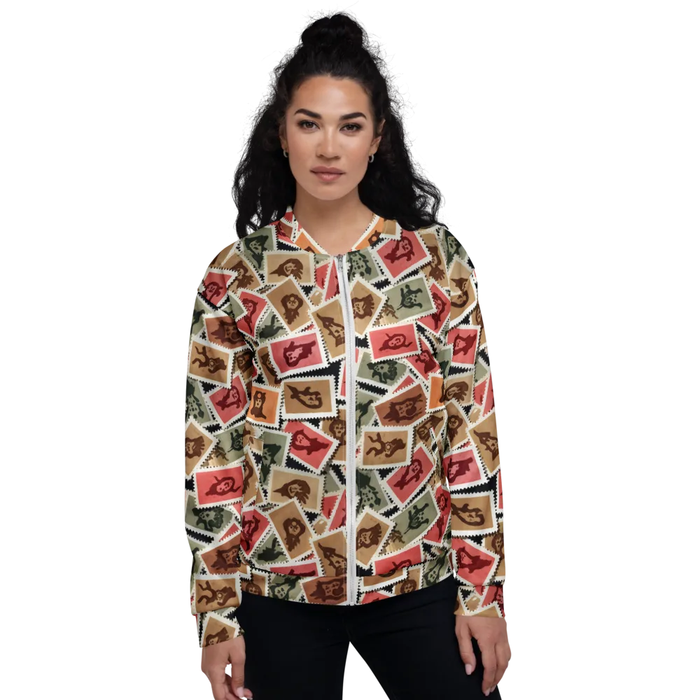 Postmarked Mischief on Bomber Jacket — Front
