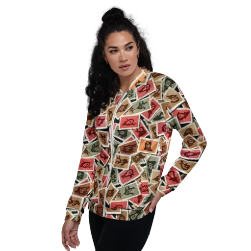Postmarked Mischief on a Bomber Jacket