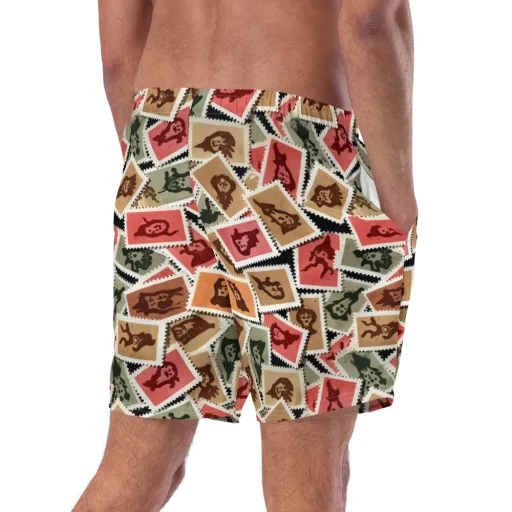 Postmarked Mischief on a Swim Trunks