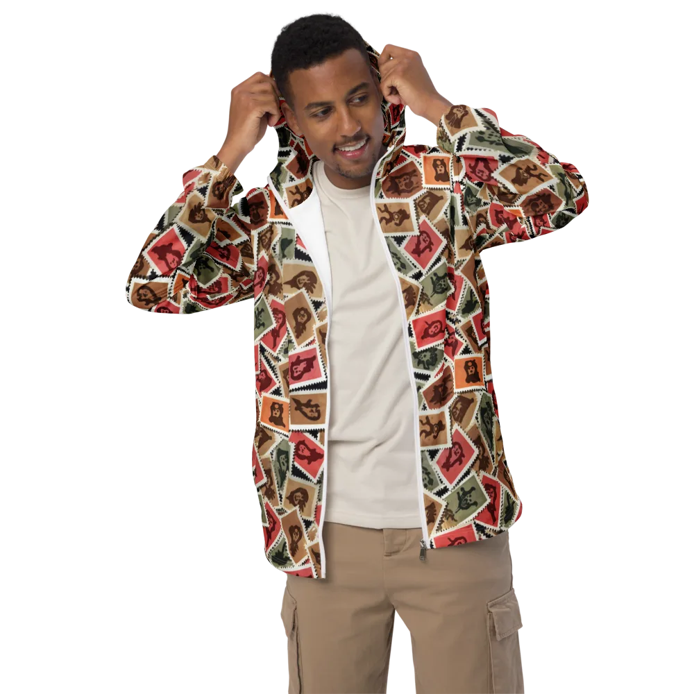 Postmarked Mischief on Men's Windbreaker — Front