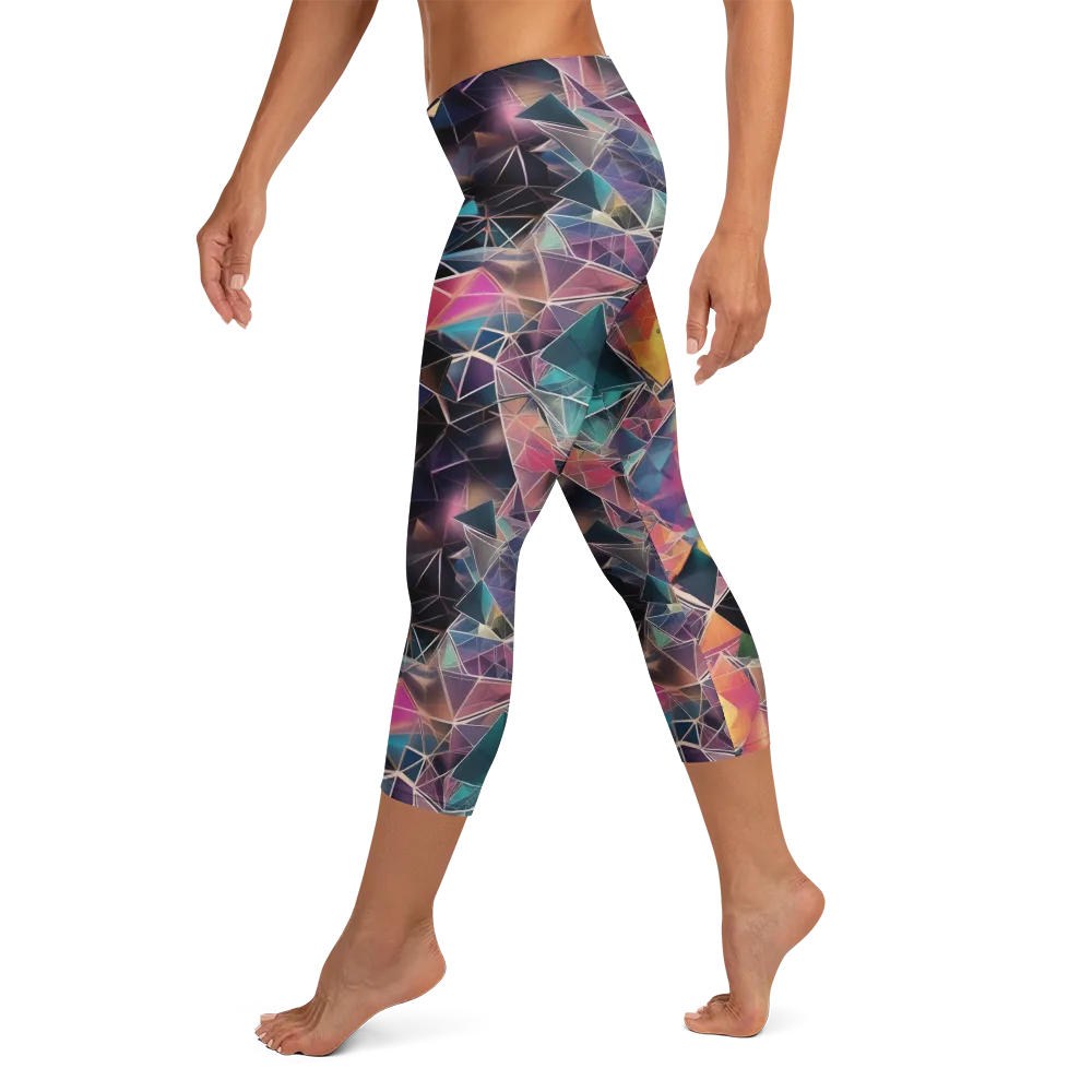 Shard Garden on Capri Leggings — Left