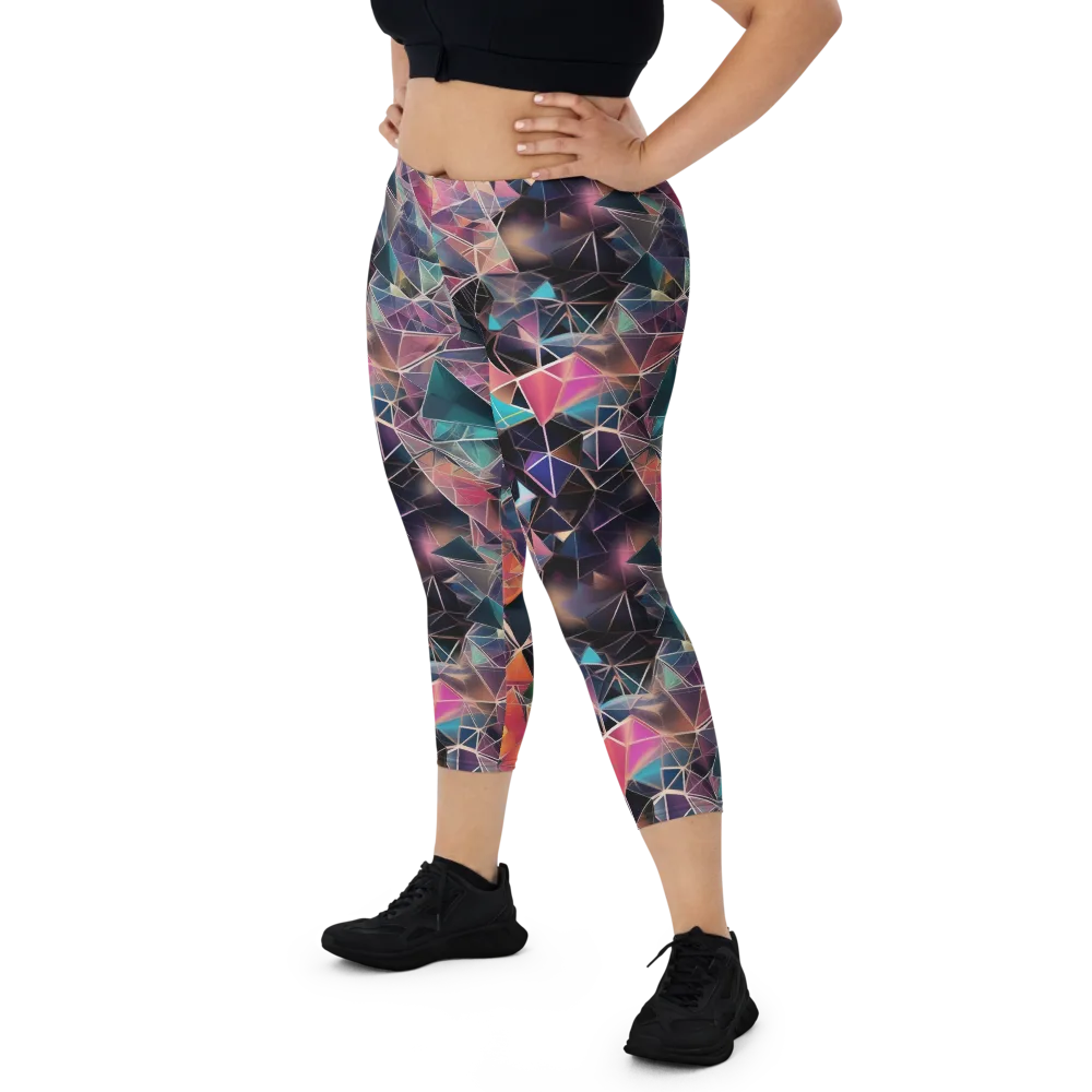 Shard Garden on Capri Leggings — Front