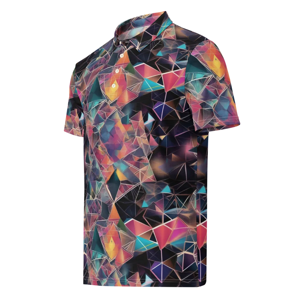 Shard Garden on Men's Slim Fit Polo Shirt — Left Front