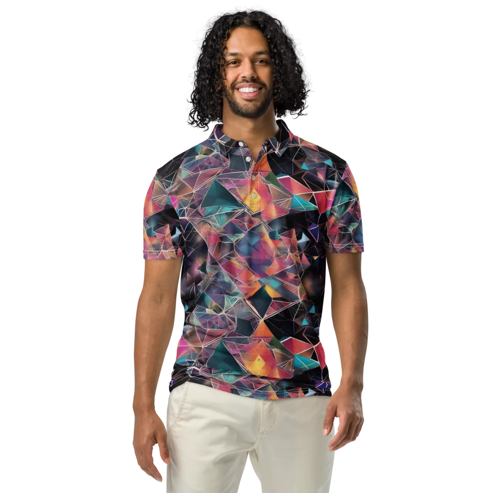 Shard Garden on Men's Slim Fit Polo Shirt — Front