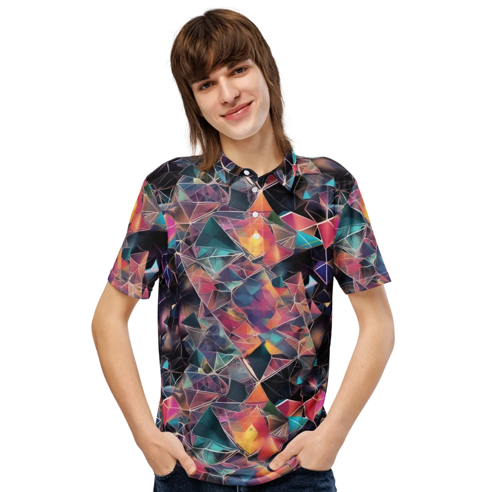 Shard Garden on Men's Slim Fit Polo Shirt — Front