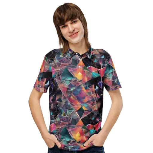 Shard Garden on a Men's Slim Fit Polo Shirt