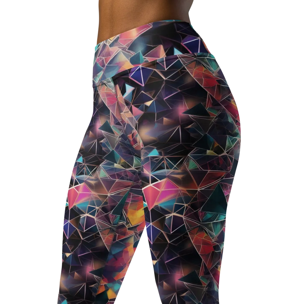 Shard Garden on Yoga Leggings — Left Front