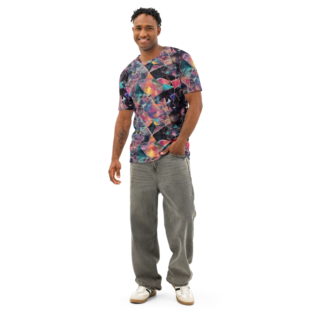 Shard Garden on Men's Cotton Crew Neck T-Shirt — Front