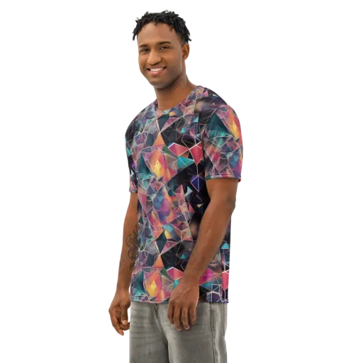 Shard Garden on a Men's Cotton Crew Neck T-Shirt