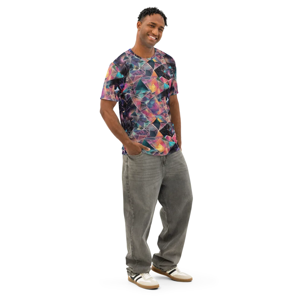Shard Garden on Men's Cotton Crew Neck T-Shirt — Right Front