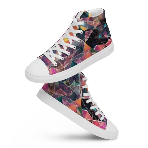 Shard Garden on a Men's High Top Canvas Shoes