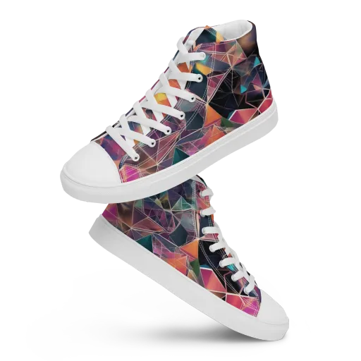 Shard Garden on a Women's High Top Canvas Shoes