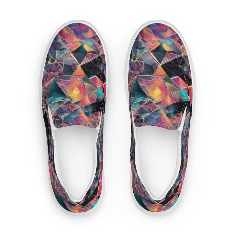 Shard Garden on Men's Slip-On Canvas Shoes — Front