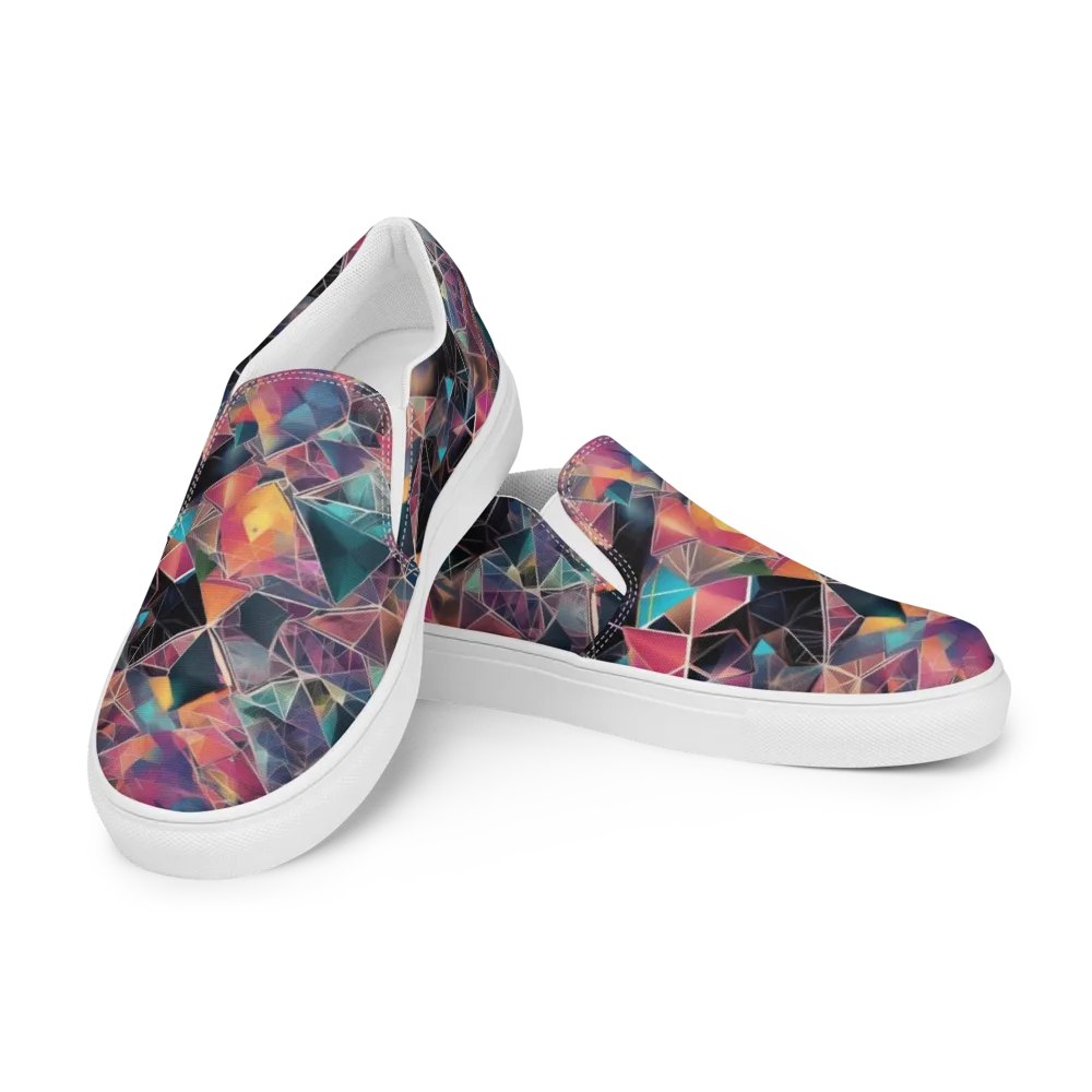 Shard Garden on Men's Slip-On Canvas Shoes — Left Front