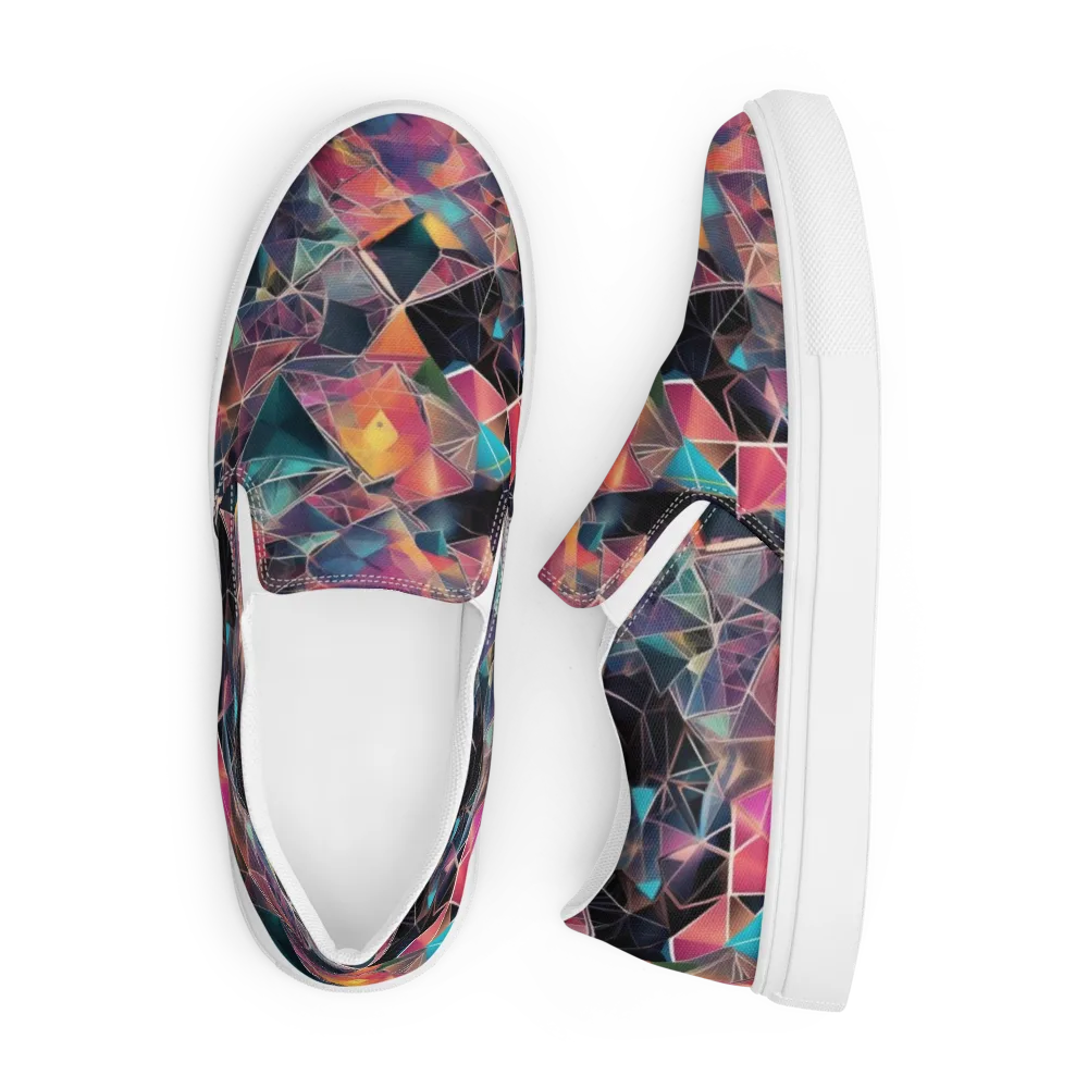 Shard Garden on Men's Slip-On Canvas Shoes — Front